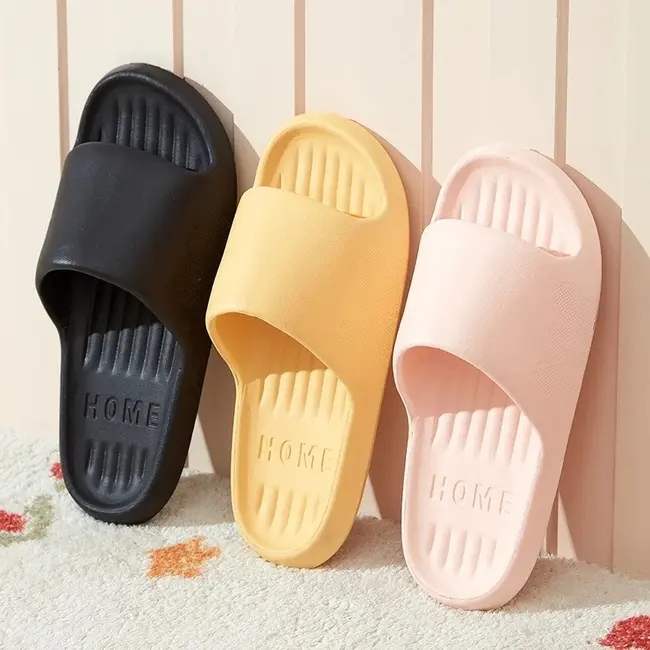 ​Soft Slippers Couples Home Outdoor Slipper Summer Women Bedroom Thick Bottom Shoes Beach Sandals Men Flip Flops Shower Shoes 1023_19023