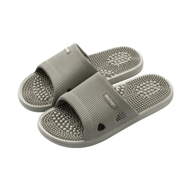 Solid Colour Men's Slippers Bathroom Anti-slip Massage Sandals Women Simple Soft Bottom Health Shoes 1024_19041
