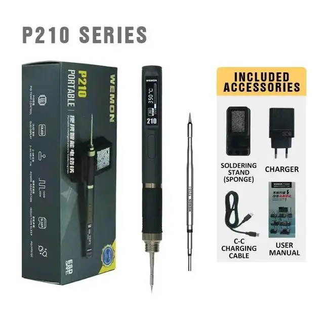 WEMON P210  Intelligent Charging Soldering Pen Portable Welding Iron Fit C210  Solder Tips for Phone Maintenance 1176_20147