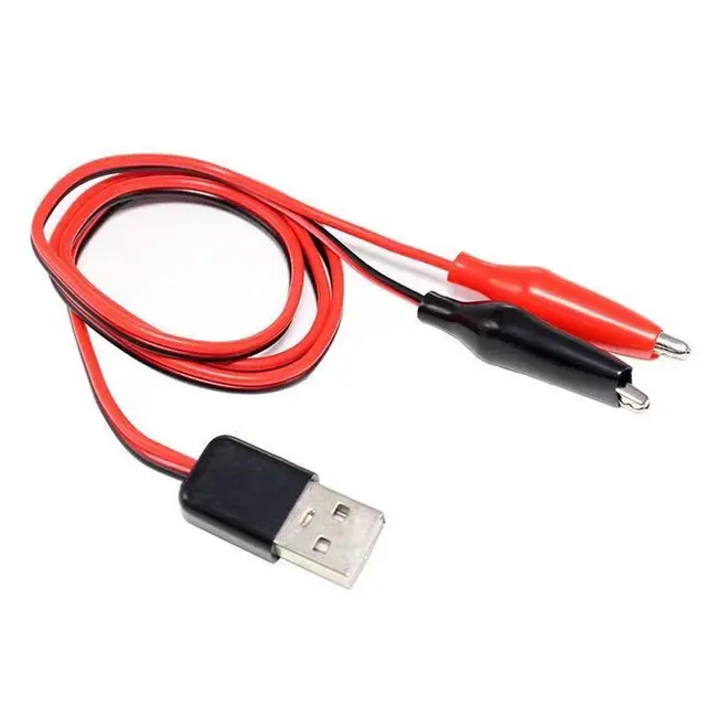 Alligator Clip to USB Adapter Test Cable - 50cm 1190_20270