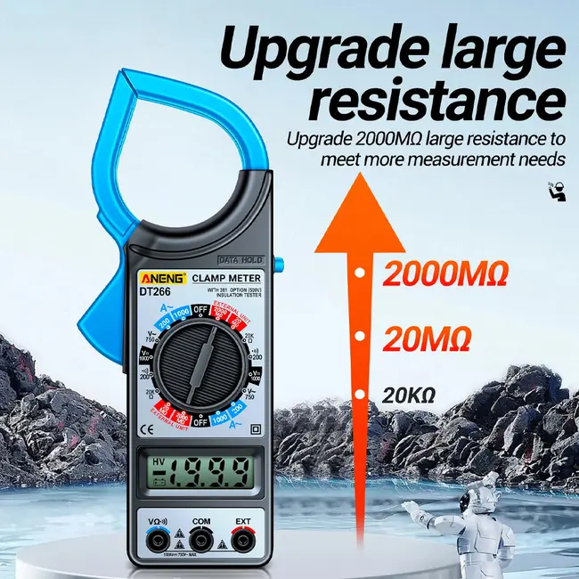 Aneng DT266 Multi-functional Large Caliber 60mm 1000A Current Clamp Meter 1194_20303