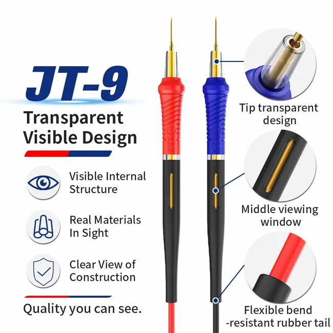 ​JTX JT-9 2000V / 20A Ultra-fine Ultra-hard Multimeter Probes (Gold-Plated Ultra-Sharp Probes) 1210_20426