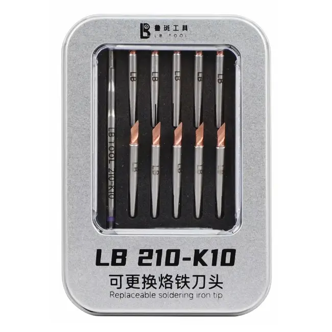 LB Tool 210-K10 C210 Heating Core with 10Pcs Replaceable Knife-Type Head for Camera Soldering Applications 1211_20434