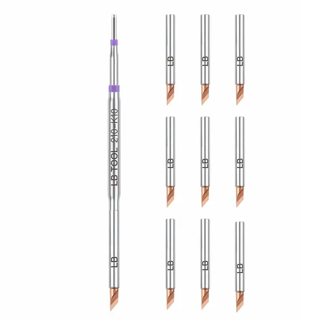 LB Tool 210-K10 C210 Heating Core with 10Pcs Replaceable Knife-Type Head for Camera Soldering Applications 1211_20429
