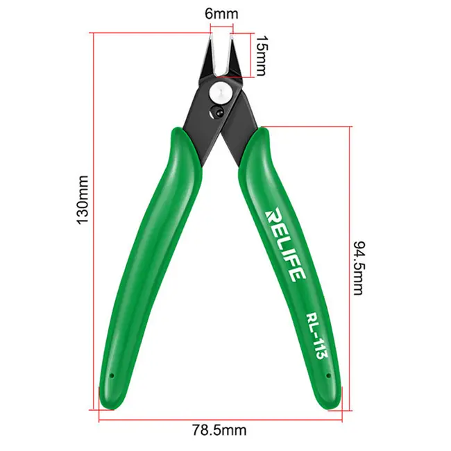 Relife RL-113 5-inch Precision Diagonal Cutting Pliers for Cutting Wires / Insulating Sleeves / Tapes 1179_20170