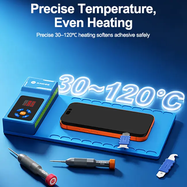 Sunshine LS3 Mini V2.0 10.5-inch LCD Screen Remover Heating Separator Pad with Green Dust Detection 1201_20345