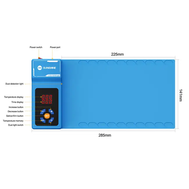 Sunshine LS3 Mini V2.0 10.5-inch LCD Screen Remover Heating Separator Pad with Green Dust Detection 1201_20340