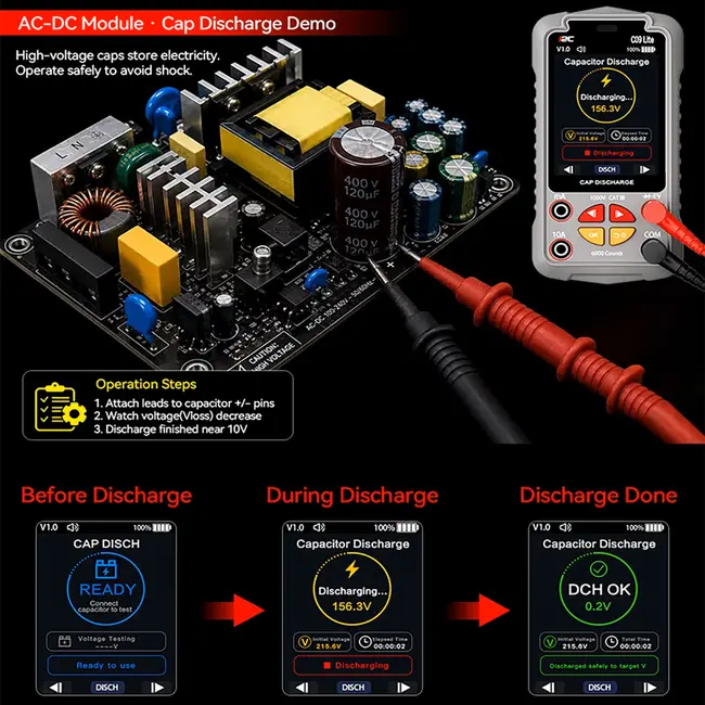 i2C C09 Lite Full Auto Digital Industrial Multimeter Supports Capacitive Discharge and Live Screen Mirroring 1206_20390