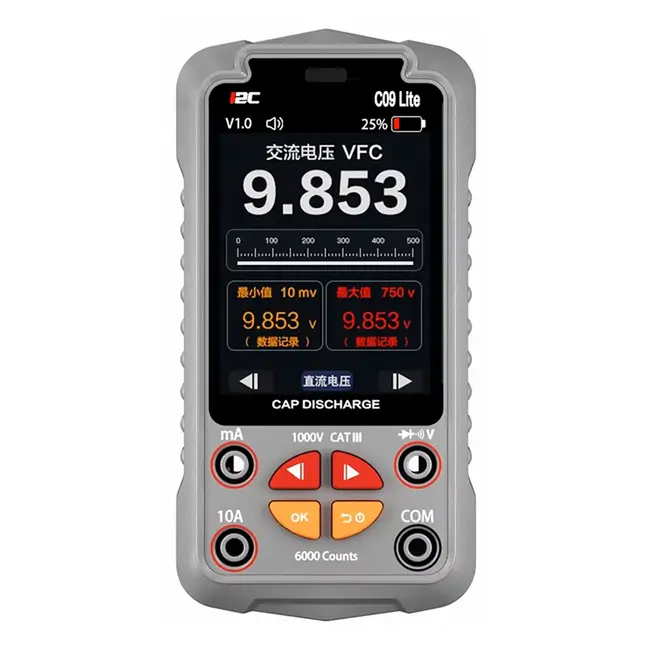 i2C C09 Lite Full Auto Digital Industrial Multimeter Supports Capacitive Discharge and Live Screen Mirroring 1206_20379