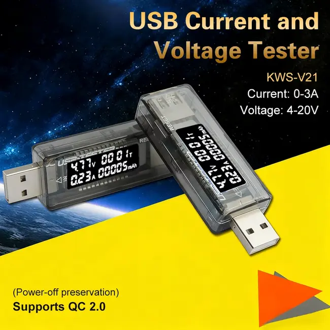 KWS-V21 20V 3A USB Detector with Auto-Save Feature 1169_20093