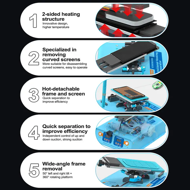 Sunshine S-918M All-in-one MultiFunctional Heating LCD Screen Separator Machine 9_8749