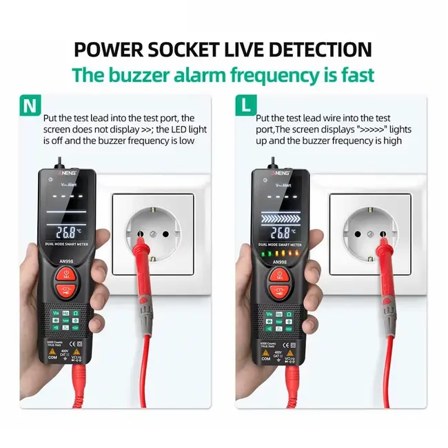 Aneng AN998 Non-Contact Detection Professional Automatic Digital Multimeter with Temperature Test 100_9700