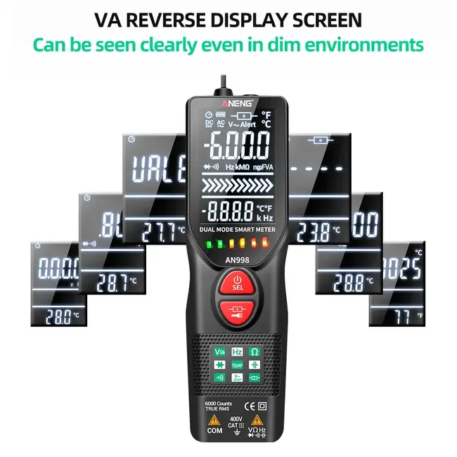 Aneng AN998 Non-Contact Detection Professional Automatic Digital Multimeter with Temperature Test 100_9702