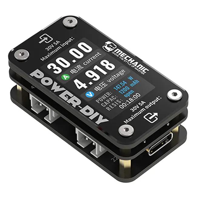 Mechanic Power-DIY 30V / 5A Multifunctional DIY Digital Display Ammeter with Type-C & XH2.54 Power Mode 56_9270