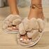 Popular Cross Furry Slippers Female Fluffy Slides Autumn Winter Outdoor Fashion Sexy EVA Light Flip Flops Sweat Soft Flat Shoes variant_image_958_94_397